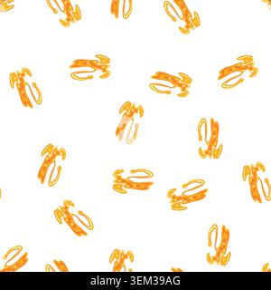 pattern molten lava puddle cartoon vector Stock Vector