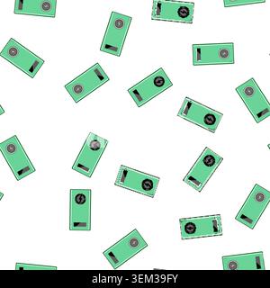 pattern charging power bank wireless cartoon vector Stock Vector