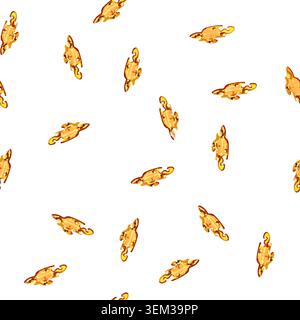 pattern crust lava puddle cartoon vector Stock Vector