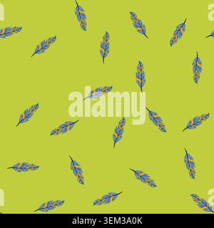 seamless pattern animal feather exotic bird cartoon vector Stock Vector