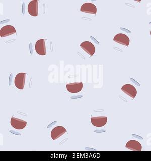 seamless pattern bar cocktail glasses cartoon vector Stock Vector