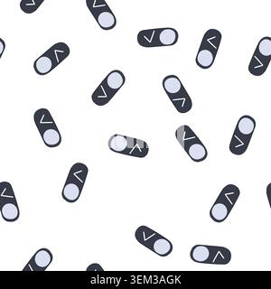 pattern user interface toggle switch presenting activated state Stock Vector