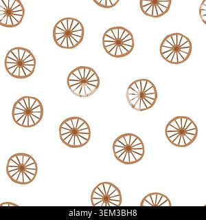 pattern antique wheel ancient cartoon vector Stock Vector