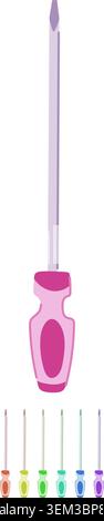 object screwdriver vector cartoon graphic Stock Vector