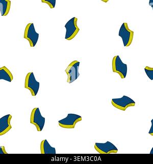 pattern foam sponge kitchen cartoon vector Stock Vector