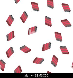 pattern electric battery energy cartoon vector Stock Vector