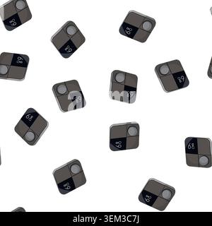 pattern home smart thermostat cartoon vector Stock Vector