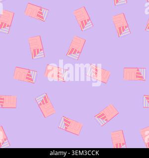 seamless pattern outdoor sleeping bag cartoon vector Stock Vector