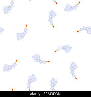 pattern trajectory rocket smoke trail cartoon vector Stock Vector