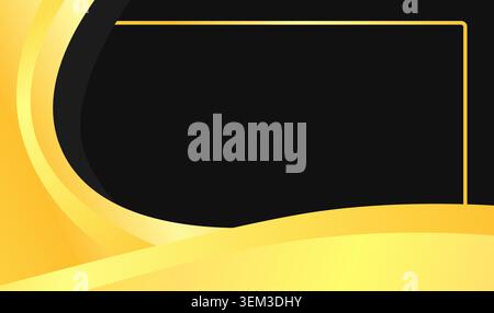 Abstract luxury background with golden flowing curves suitable for upscale branding, invitations, packaging, and elegant design projects. Stock Vector