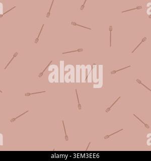 seamless pattern worker honey dipper stick cartoon vector Stock Vector