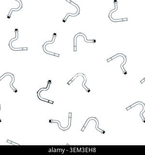 pattern pipe waste drain trap cartoon vector Stock Vector