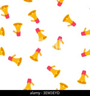 pattern shout megaphone cartoon vector Stock Vector