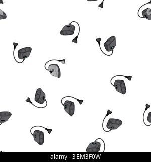 pattern wall smar plug cartoon vector Stock Vector