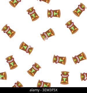 pattern totem tiki mask cartoon vector Stock Vector