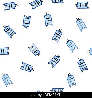 pattern hydration iv fluid bag cartoon vector Stock Vector