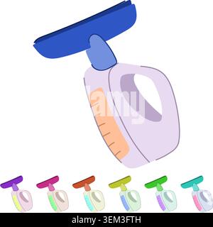 cleaner window glass cleaning vector cartoon graphic Stock Vector