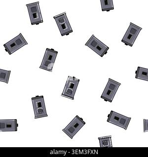 pattern caffeine capsule coffee maker cartoon vector Stock Vector