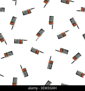 pattern wireless radio transceiver cartoon vector Stock Vector