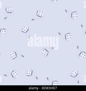 seamless pattern voice power strip smart cartoon vector Stock Vector
