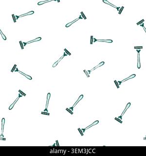 pattern beard shaver cartoon vector Stock Vector
