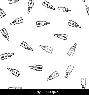 pattern Dropper bottle holding cosmetic or medical liquid Stock Vector