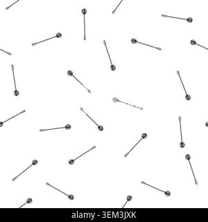 pattern equipment cocktail spoon cartoon vector Stock Vector