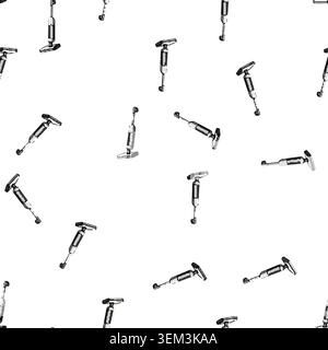pattern modern manual vacuum cleaner cartoon vector Stock Vector