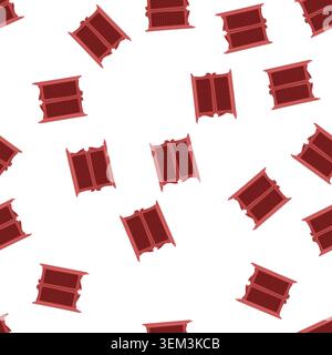 pattern red saloon swinging doors representing wild west entrance Stock Vector