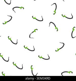pattern danger piolet ice tool cartoon vector Stock Vector
