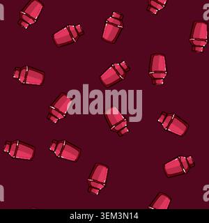 seamless pattern cemetery urn ashes cartoon vector Stock Vector