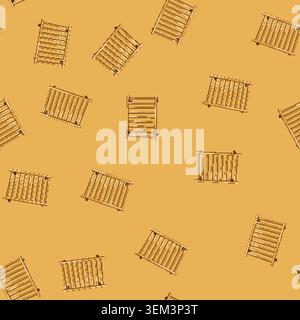 seamless pattern radiator towel bathroom cartoon vector Stock Vector