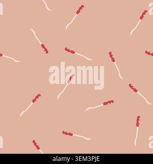 seamless pattern ergonomic smart spoon cartoon vector Stock Vector