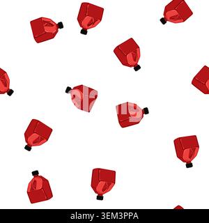pattern petrol fuel can cartoon vector Stock Vector