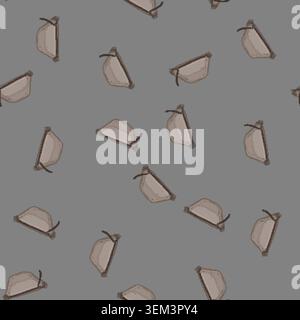 seamless pattern purse waist bag cartoon vector Stock Vector
