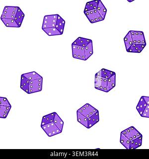 pattern die dice cartoon vector Stock Vector