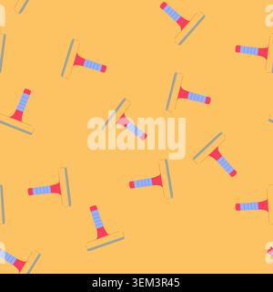 seamless pattern water squeegee glass cartoon vector Stock Vector