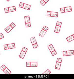 pattern check-in boarding pass cartoon vector Stock Vector