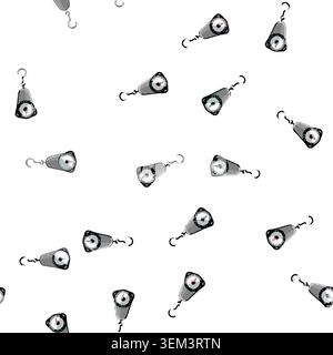 pattern Handheld luggage scale for weighing travel baggage Stock Vector