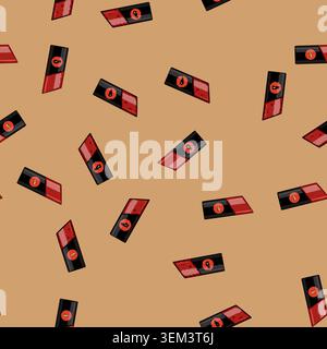 seamless pattern brush shoe polish cream cartoon vector Stock Vector