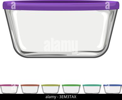 storage glass container cartoon vector graphic Stock Vector