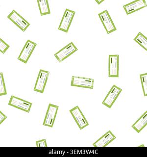 pattern flight boarding pass cartoon vector Stock Vector