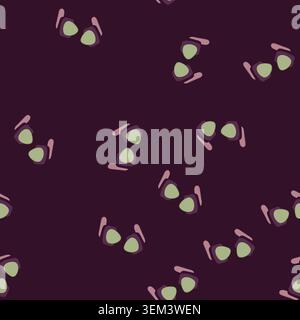 seamless pattern care earplug cartoon vector Stock Vector