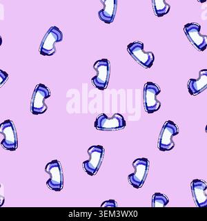 seamless pattern lens goggles ski cartoon vector Stock Vector