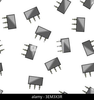 pattern spout microchip cartoon vector Stock Vector
