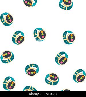 pattern technology smart watch cartoon vector Stock Vector