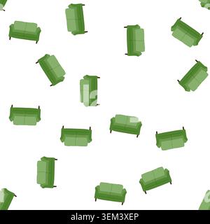 pattern modern couch leather cartoon vector Stock Vector