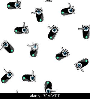 pattern access fingerprint door lock cartoon vector Stock Vector