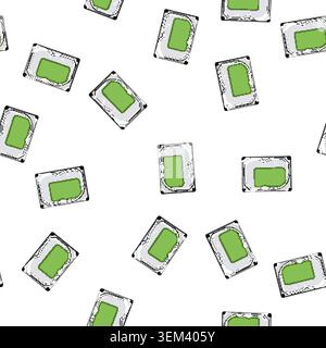 pattern technology hard drive cartoon vector Stock Vector