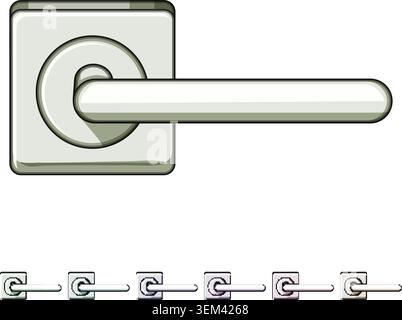 Modern door handle providing simple access design Stock Vector
